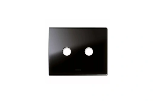 PLAQUE NEW STYLE RECTANGULAIRE EN VERRE NOIR ABSOLU 3 MOD 2 COM