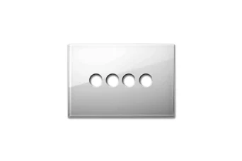 PLAQUE NEW STYLE RECTANGULAIRE EN VERRE BLANC 4 MOD