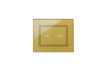 PLAQUE VERA 44 TOUCH RECTANGULAIRE GOLD 2 COMMANDES