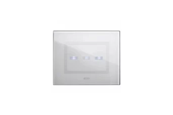 PLAQUE VERA 44 TOUCH RECTANGULAIRE BLANC 3 COMMANDES