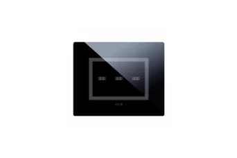 PLAQUE VERA 44 TOUCH RECTANGULAIRE NOIR ABSOLU 3 COMMANDES