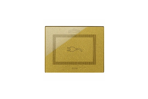 PLAQUE VERA 44 TOUCH RECTANGULAIRE GOLD POUR PRISE COULISSANTE