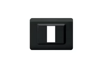 PLAQUE TECHNOPOLYMERE 44 RECTANGULAIRE GRIS FONCE 1 MODULE