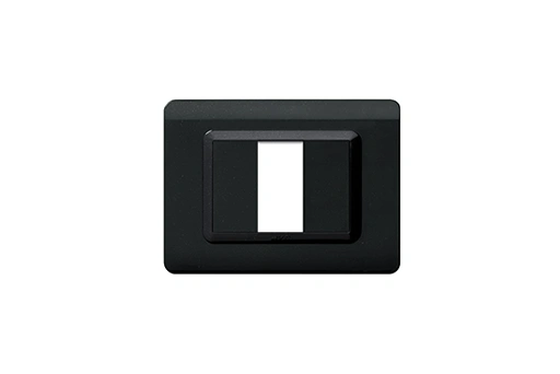 PLAQUE TECHNOPOLYMERE 44 RECTANGULAIRE GRIS FONCE 1 MODULE