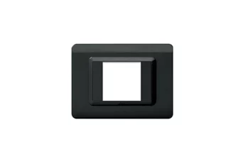 PLAQUE TECHNOPOLYMERE 44 RECTANGULAIRE GRIS FONCE 2 MODULES