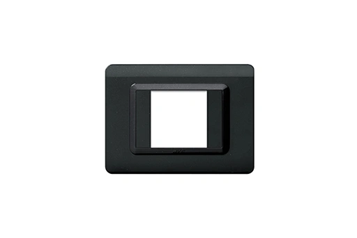 PLAQUE TECHNOPOLYMERE 44 RECTANGULAIRE GRIS FONCE 2 MODULES