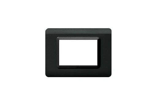 PLAQUE TECHNOPOLYMERE 44 RECTANGULAIRE GRIS FONCE METALLISE 3 MODULES