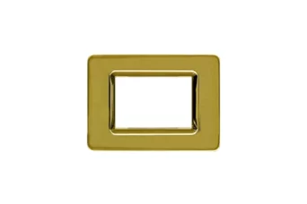PLAQUE TECHNOPOLYMERE 44 RECTANGULAIRE DOREE 3 MODULES