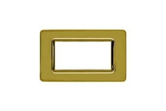 PLAQUE TECHNOPOLYMERE 44 RECTANGULAIRE DOREE 4 MODULES