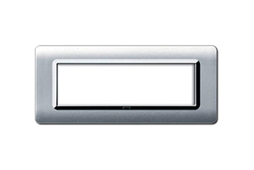 PLAQUE TECHNOPOLYMERE 44 RECTANGULAIRE ALLUMIA AVEC CADRE CHROME 7 MODULES