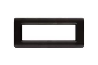 PLAQUE TECHNOPOLYMERE 44 RECTANGULAIRE GRIS FONCE METALLISE 7 MODULES