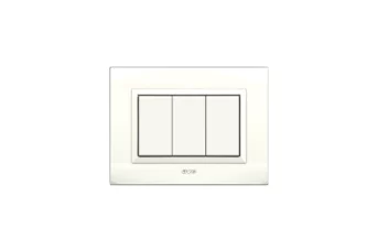 PLAQUE NOVA 45 RECTANGULAIRE BLANC 3 MODULES