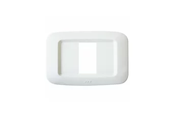 PLAQUE YES 1 TROU RECTANGULAIRE BLANC GLACE
