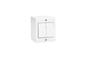 BOITE APPARENTE 2 MODULES S45 BLANC