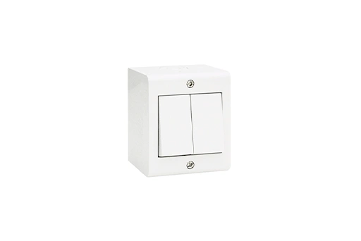 BOITE APPARENTE 2 MODULES S45 BLANC