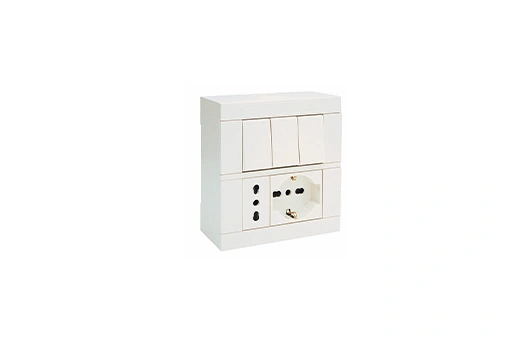 BOITE APPARENTE 3+3 MODULES S45 BLANC