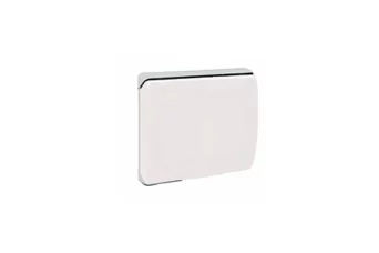 PLAQUE ETANCHE ENCASTREE CARREE 1 MODULE S45 COUVERCLE RIGIDE BLANC